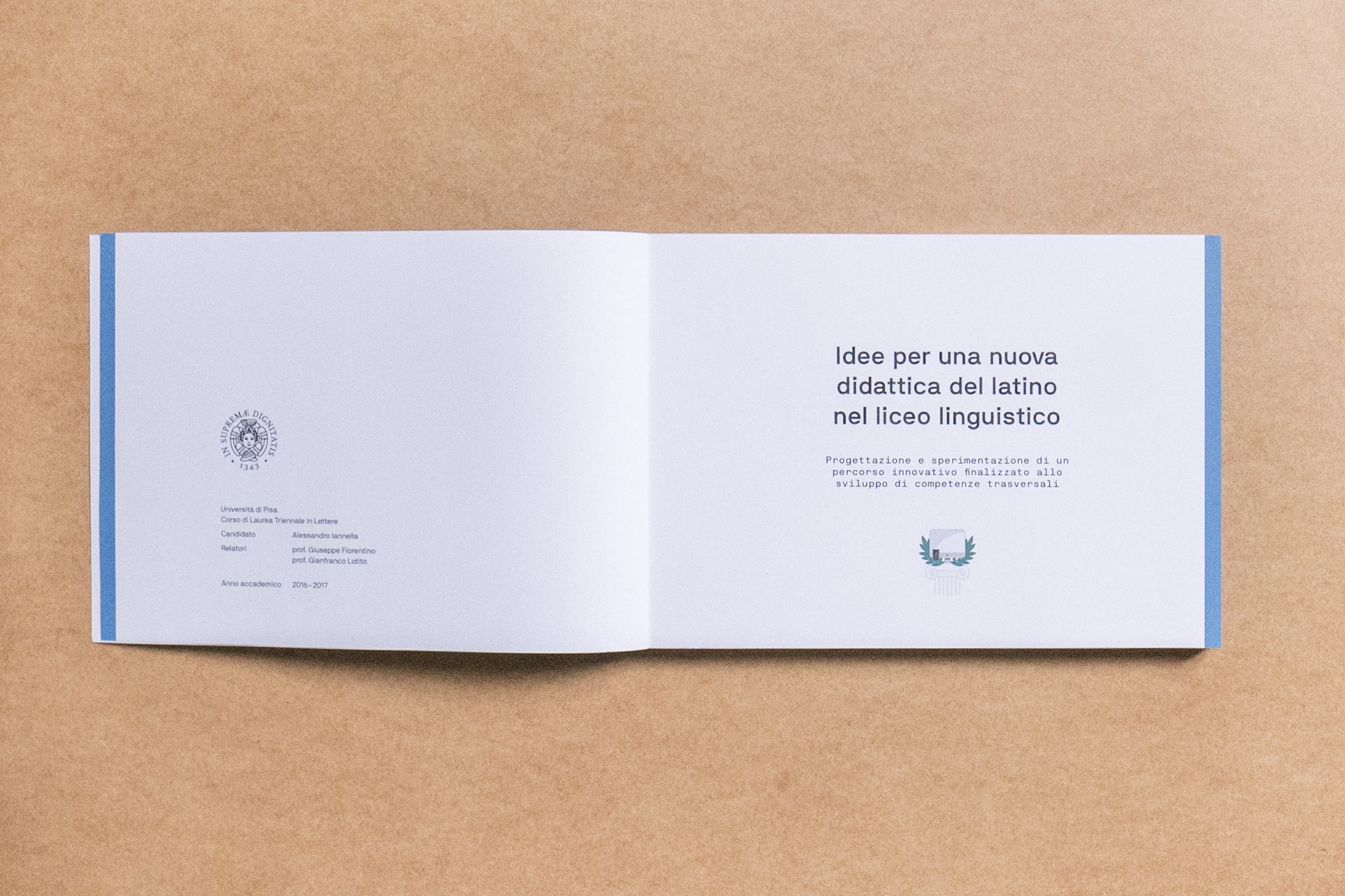 Bachelor’s Thesis editorial design – Title and colophon