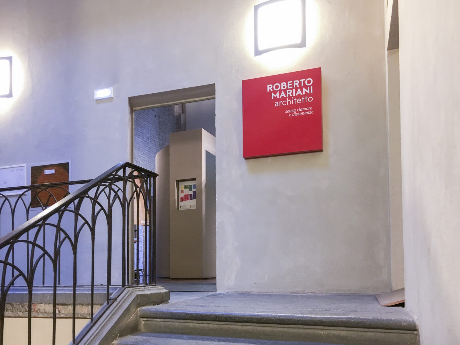 Roberto Mariani Architetto exhibition setup