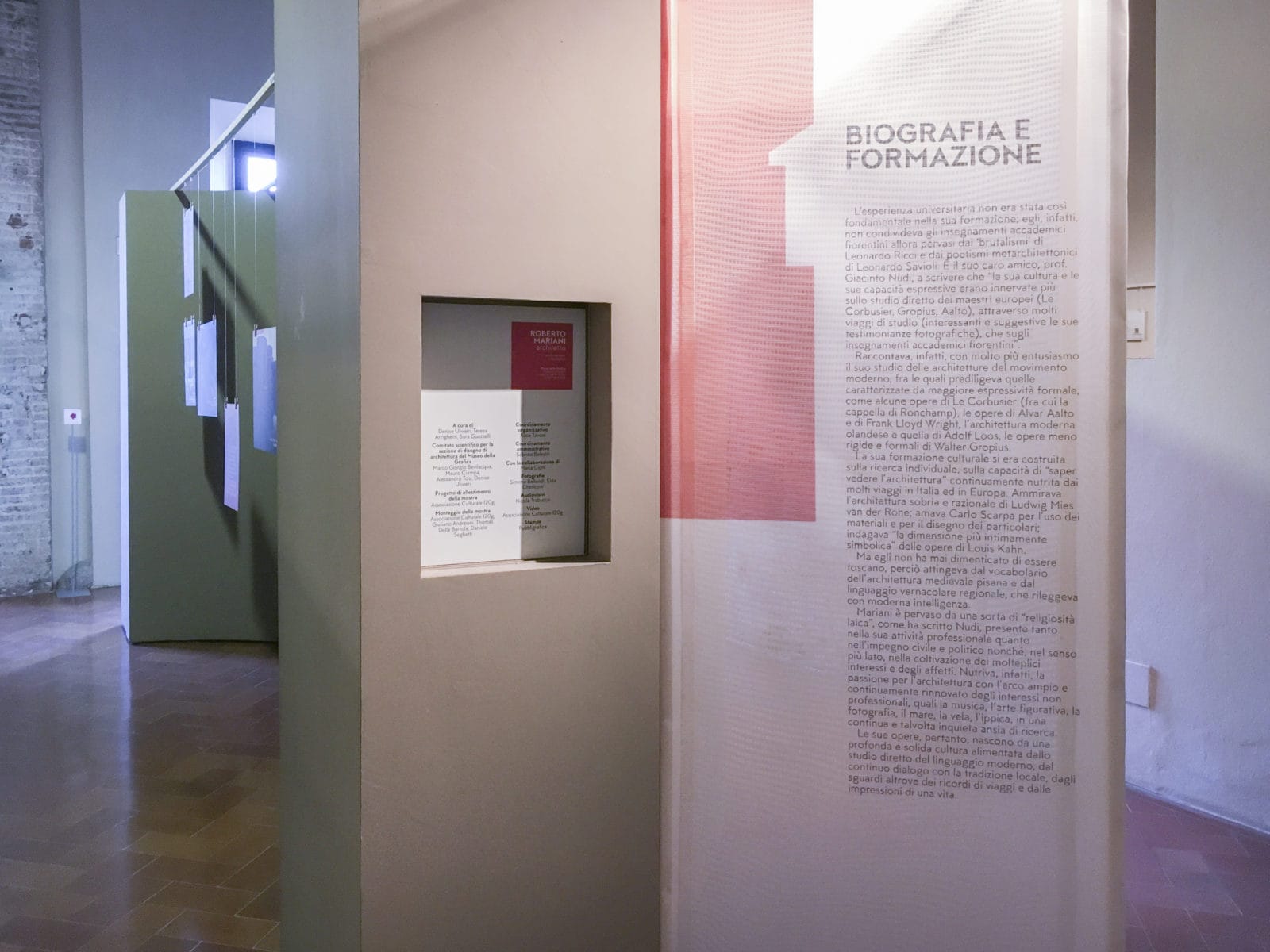 Roberto Mariani Architetto exhibition setup