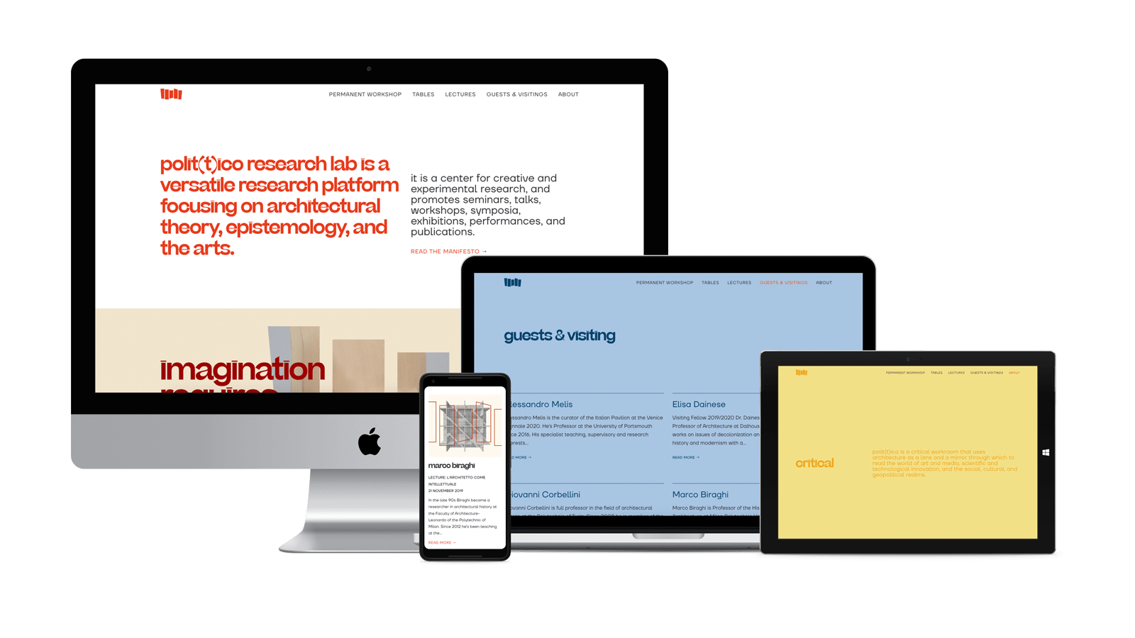 Polittico Research Lab website